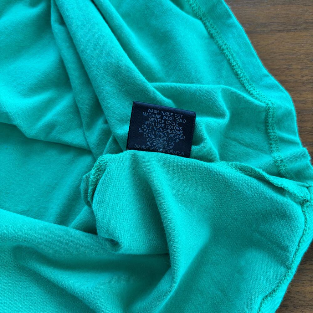 Vintage Y2K INC Flutter Sleeve Top Petite Medium Bright Green Soft Girl Fairy - Picture 13 of 16